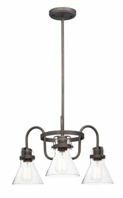 Best Pirce 🛒 Maxim Seafarer 60W 3-Light Medium E-26 Incandescent Chandelier in Oil Rubbed Bronze 🧨