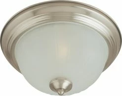 Discount 👍 Maxim 60W 3-Light Incandescent Ceiling Light Fixture in Satin Nickel ❤️