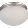 Flash Sale 🎁 Maxim Essentials 60W 2-Light Medium E-26 Base Incandescent Flushmount Ceiling Fixture in Satin Nickel 🥰 -Cheap Maxim Lighting Store Query 490