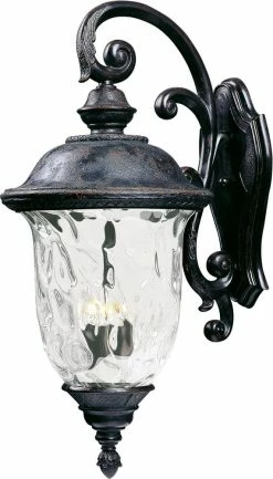 Brand new ⌛ Maxim Carriage House 31 in. 40W 3-Light Outdoor Wall Lantern in Oriental Bronze 👏
