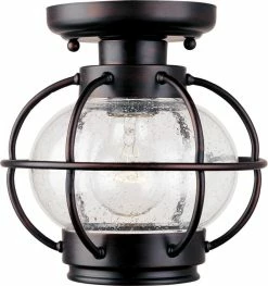 Coupon 🤩 Maxim Portsmouth 8 in. 1-Light Outdoor Ceiling Mount Light in Oil Rubbed Bronze 💯