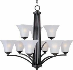 Best Sale ⭐ Maxim Aurora 31-1/2 in. 100W 5-Light Medium Incandescent Chandelier in Oil Rubbed Bronze 🤩