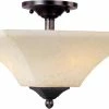Cheapest 🥰 Maxim 100W 2-Light Incandescent Ceiling Light Fixture with Frosted Glass in Heirloom Brass 🎁 -Cheap Maxim Lighting Store Query 507