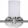 Discount ⌛ Maxim Cylinders™ 9-1/2 in. 100W 3-Light Bath Light in Satin Nickel with Satin White Glass Shade ⭐ -Cheap Maxim Lighting Store Query 525