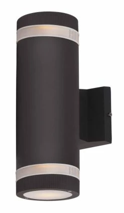 Promo 🔥 Maxim Lightray 50W 2-Light Medium E-26 Incandescent Outdoor Wall Sconce in Architectural Bronze 🔔