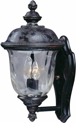 Best reviews of 🎁 Maxim Carriage House 16 x 9 in. 60W 2-Light Outdoor Wall Lantern in Oriental Bronze ⭐
