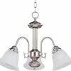 Best Pirce 🌟 Maxim Malaga 300 W 3-Light Medium Chandelier in Satin Nickel ✨ -Cheap Maxim Lighting Store Query 537