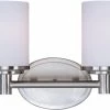 Wholesale 🤩 Maxim Cylinder 120W 2-Light Medium E-26 Incandescent Vanity Fixture in Satin Nickel 🔥