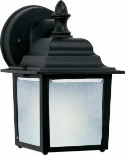 Outlet 🔥 Maxim Builder Cast 9W 1-Light Medium E-26 LED Outdoor Wall Sconce in Black 🌟
