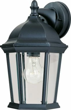 Flash Sale 👍 Maxim Builder Cast 12 x 8 in. 100W 1-Light Outdoor Wall Lantern in Black ❤️
