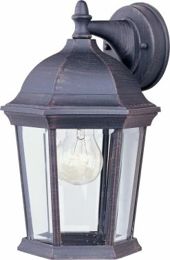Wholesale 🧨 Maxim Builder Cast 12 x 8 in. 100W 1-Light Outdoor Wall Lantern in Rust Patina ❤️