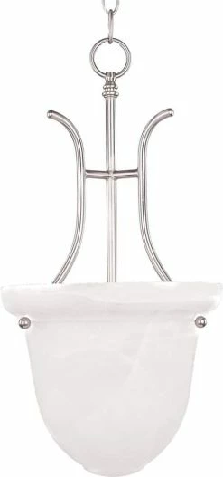 Cheapest 💯 Maxim Malaga 60 W 1-Light Medium Chandelier in Satin Nickel 🎉