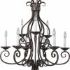 Outlet 💯 Maxim Manor 540W 9-Light Candelabra E-12 Incandescent Chandelier in Oil Rubbed Bronze 😍 -Cheap Maxim Lighting Store Query 555