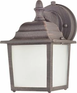 Coupon 🔔 Maxim Side Door 9W 1-Light Medium E-26 LED Outdoor Wall Sconce in Rust Patina 😉
