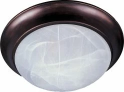 Promo ❤️ Maxim Essentials 60W 3-Light Incandescent Ceiling Light Fixture with Marble Glass in Oil Rubbed Bronze 😀