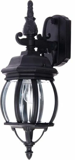 Discount 🧨 Maxim 1-Light Wall Lantern in Black 🌟