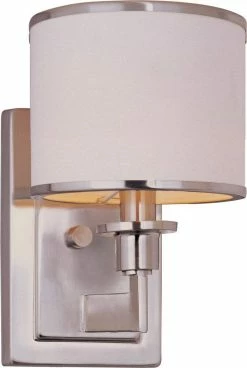 Deals ❤️ Maxim Nexus 6 in. 1-Light Wall Sconce in Satin Nickel 👏