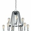 Deals 🥰 Maxim Haven 60W 9-Light Medium E-26 Incandescent Chandelier in Black with Satin Nickel 😉 -Cheap Maxim Lighting Store Query 620