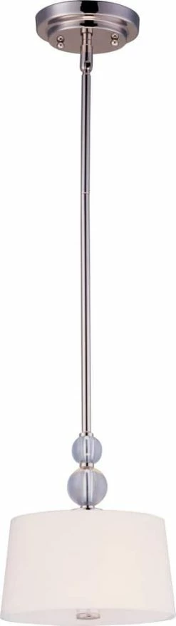 Wholesale 😉 Maxim Rondo 9-3/4 in. 60W 1-Light Mini Pendant in Polished Nickel 🧨