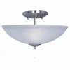Hot Sale ⭐ Maxim Logan 8-1/2 in. 2-Light Semi-Flushmount Ceiling Fixture in Satin Nickel with Frosted Glass Shade ✔️ -Cheap Maxim Lighting Store Query 634