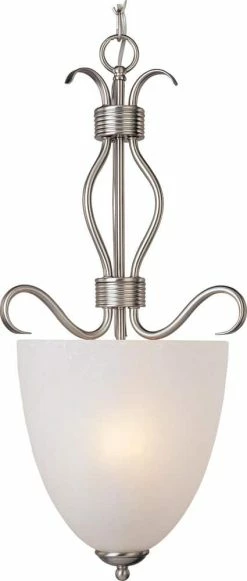 Deals ⌛ Maxim Basix 32 in. 60W 4-Light Entry Foyer Pendant in Satin Nickel 😀
