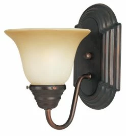 Best deal 🥰 Maxim Essentials 100W 1-Light Wall Sconce in Oil Rubbed Bronze ❤️