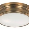 Cheapest 👏 Maxim Fairmont 13 in. 2-Light Flushmount in Natural Aged Brass with Satin White Glass Shade 😉 -Cheap Maxim Lighting Store Query 653
