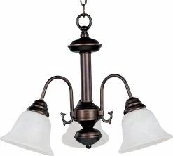 Deals ❤️ Maxim Malaga 60W 3-Light Chandelier in Oil Rubbed Bronze 🥰