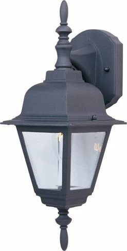 Budget 😀 Maxim Builder Cast 100W 1-Light Incandescent Outdoor Wall Mount Sconce in Black 🥰