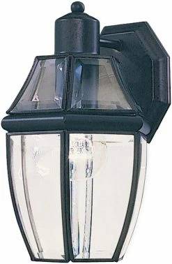 Best Pirce 😀 Maxim South Park 10-1/2 x 7 in. 60W 1-Light Outdoor Wall Lantern in Black 🎁