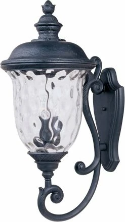 Hot Sale 🌟 Maxim Carriage House 31 x 14 in. 60W 3-Light Outdoor Wall Lantern in Oriental Bronze 💯