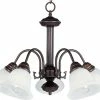 Deals ❤️ Maxim Malaga 24 in. 100W 5-Light Medium Incandescent Chandelier in Oil Rubbed Bronze 🥰