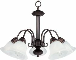 Deals ❤️ Maxim Malaga 24 in. 100W 5-Light Medium Incandescent Chandelier in Oil Rubbed Bronze 🥰
