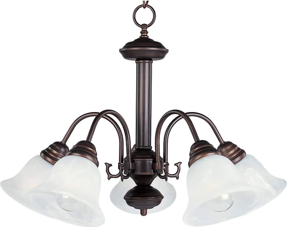 Deals ❤️ Maxim Malaga 24 in. 100W 5-Light Medium Incandescent Chandelier in Oil Rubbed Bronze 🥰 3 Deals ❤️ Maxim Malaga 24 in. 100W 5-Light Medium Incandescent Chandelier in Oil Rubbed Bronze 🥰
