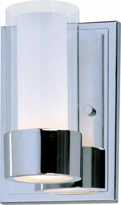 Best Pirce 👏 Maxim Silo 5 in. 1-Light Wall Sconce in Polished Chrome 👍