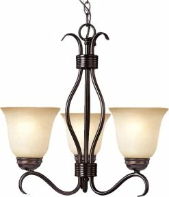 Outlet 🔔 Maxim Basix 15-3/4 in. 100W 3-Light Medium Incandescent Chandelier in Oil Rubbed Bronze ❤️