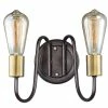 Best deal 🎉 Maxim Haven 120W 2-Light Medium E-26 Incandescent Wall Sconce in Oil Rubbed Bronze with Antique Brass ❤️