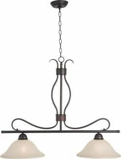 Buy 💯 Maxim Basix 29-1/2 in. 100W 2-Light Pendant in Oil Rubbed Bronze 🥰