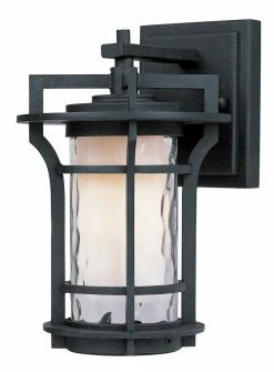 Best deal 🎁 Maxim Oakville 6-1/4 in. 60W 1-Light Medium E-26 Incandescent Wall Lantern in Black Oxide 💯