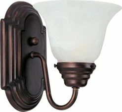 Discount 🎉 Maxim Essentials 6 in. 1-Light Wall Sconce in Oil Rubbed Bronze 🎉