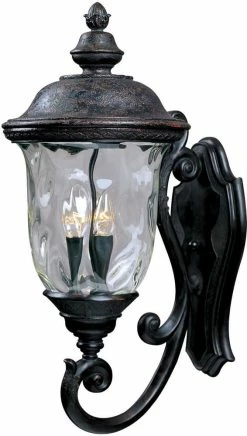 Best reviews of 🌟 Maxim Carriage House 26-1/ x 12-1/2 in. 60W 3-Light Outdoor Wall Lantern in Oriental Bronze ⌛