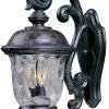 Discount 🎁 Maxim Carriage House 26-1/2 x 12-1/2 in. 60W 3-Light Outdoor Wall Lantern in Oriental Bronze ⭐ -Cheap Maxim Lighting Store Query 755
