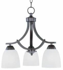 Best Pirce ⭐ Maxim Axis 18 in. 60W 3-Light Medium Incandescent Chandelier in Oil Rubbed Bronze 🧨