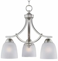 Top 10 🌟 Maxim Axis 18 in. 60W 3-Light Medium Incandescent Chandelier in Satin Nickel 😀