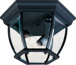 Buy 👏 Maxim 6-1/2 in. 3-Light Outdoor Ceiling Mount Light in Black 💯