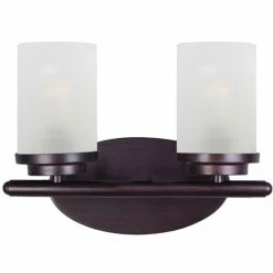 Budget 🔔 Maxim Corona 60W 2-Light Medium E-26 Base Incandescent Bath Vanity in Oil Rubbed Bronze 🤩