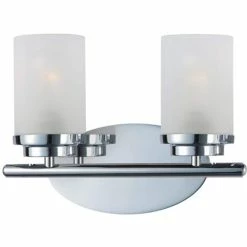 Brand new ⌛ Maxim Corona 60W 2-Light Medium E-26 Base Incandescent Bath Vanity in Polished Chrome ✨