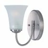 New 🛒 Maxim Logan 60W 1-Light Wall Sconce in Satin Nickel 🥰 -Cheap Maxim Lighting Store Query 788