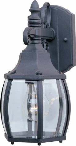 Deals 🔔 Maxim 60W 1-Light Incandescent Wall Lantern in Black ❤️