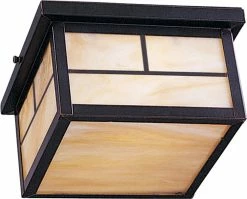 Top 10 😉 Maxim Coldwater 60 W 2-Light Outdoor Semi-Flush Mount Ceiling Fixture with Honey Glass in Burnished 😍